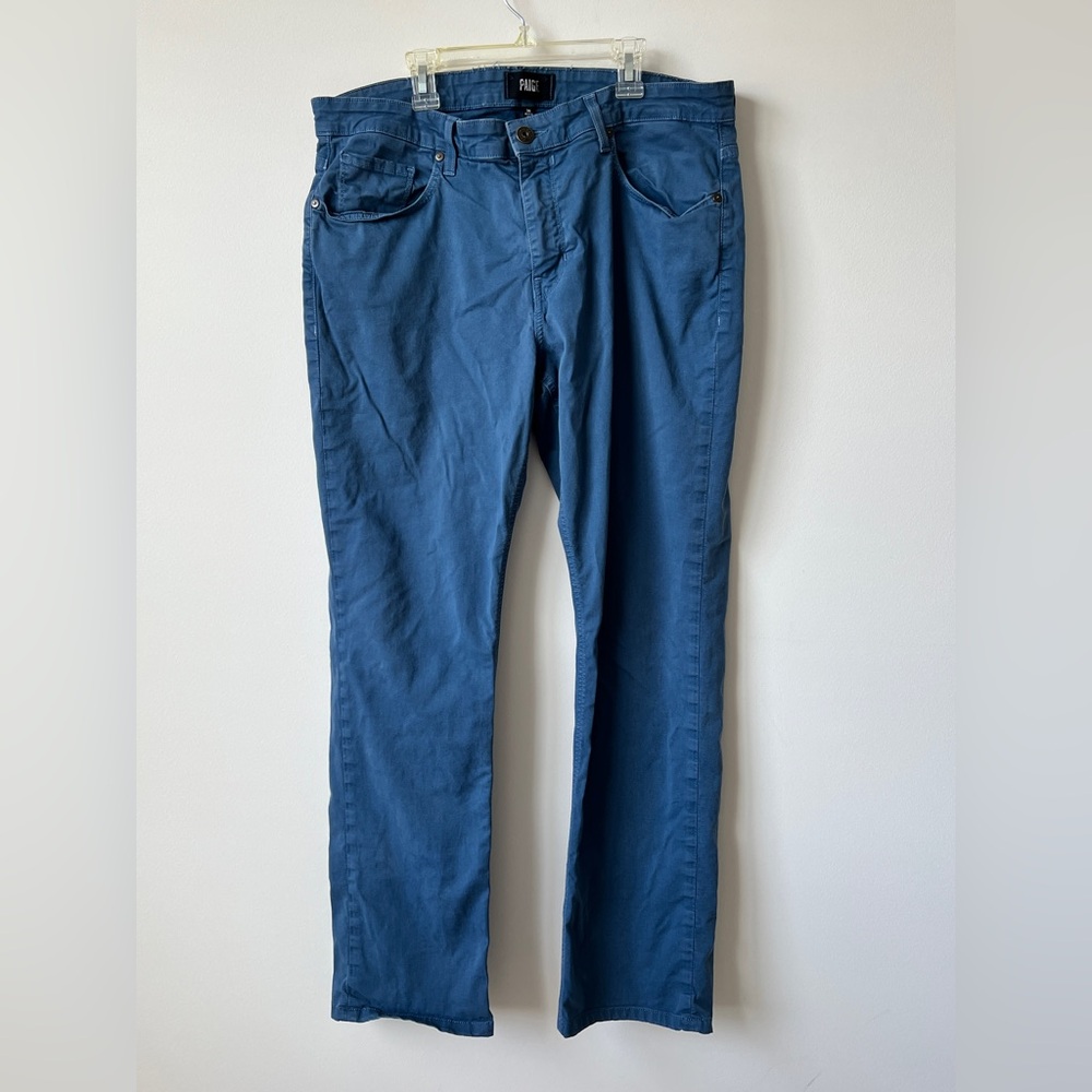 Paige Men’s Pants Size 36 Blue Straight Leg Five Pocket Made in USA